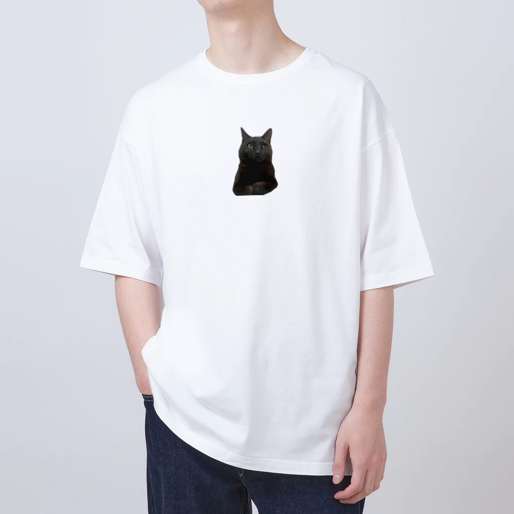 MKPoppp! shopのぼんやり黒猫 オーバーサイズTシャツ