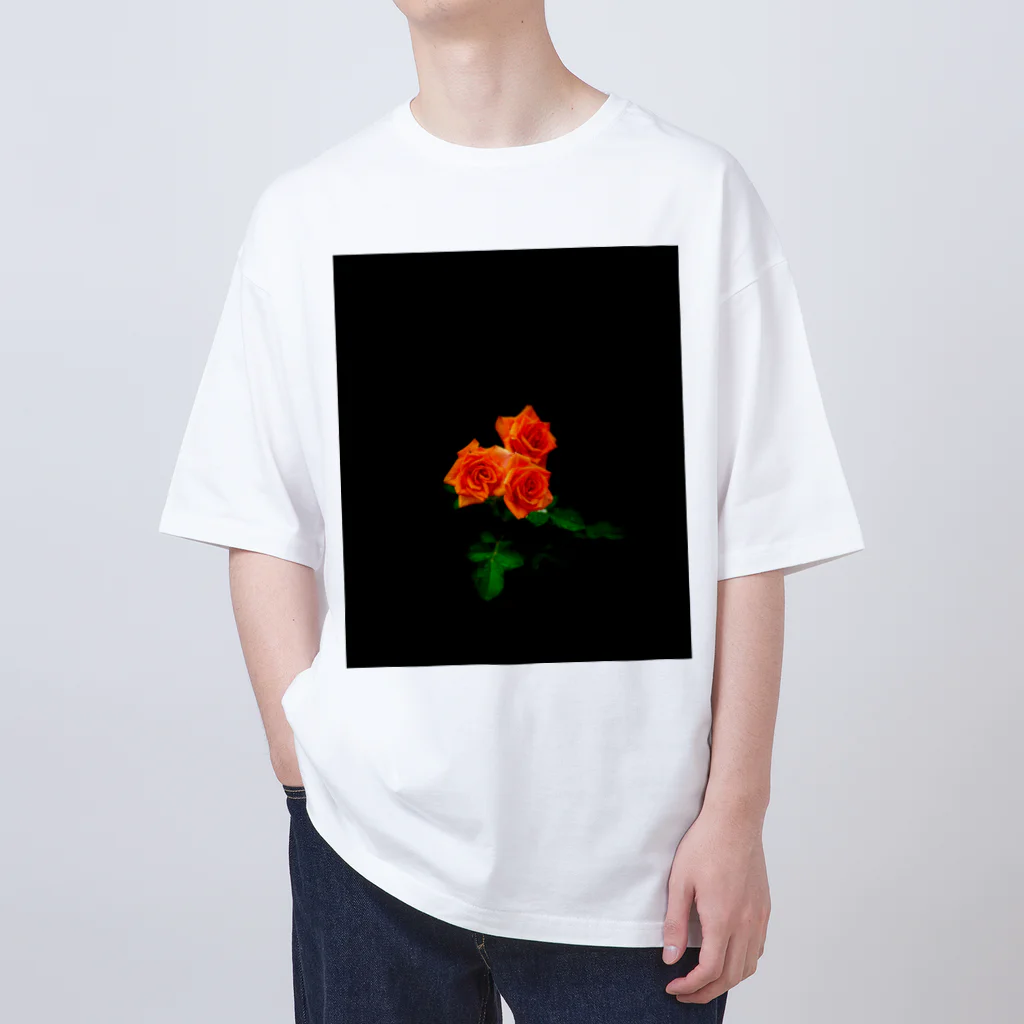 flower_design_hiroの元気と健やかさを与えてくれるオレンジ色のバラグッズ Oversized T-Shirt