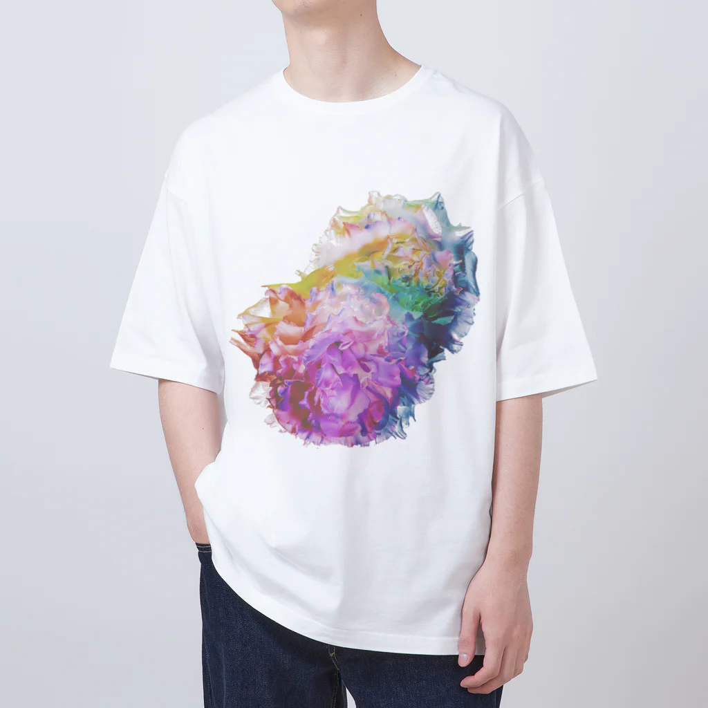 K_flowerのRainbow Carnation Oversized T-Shirt