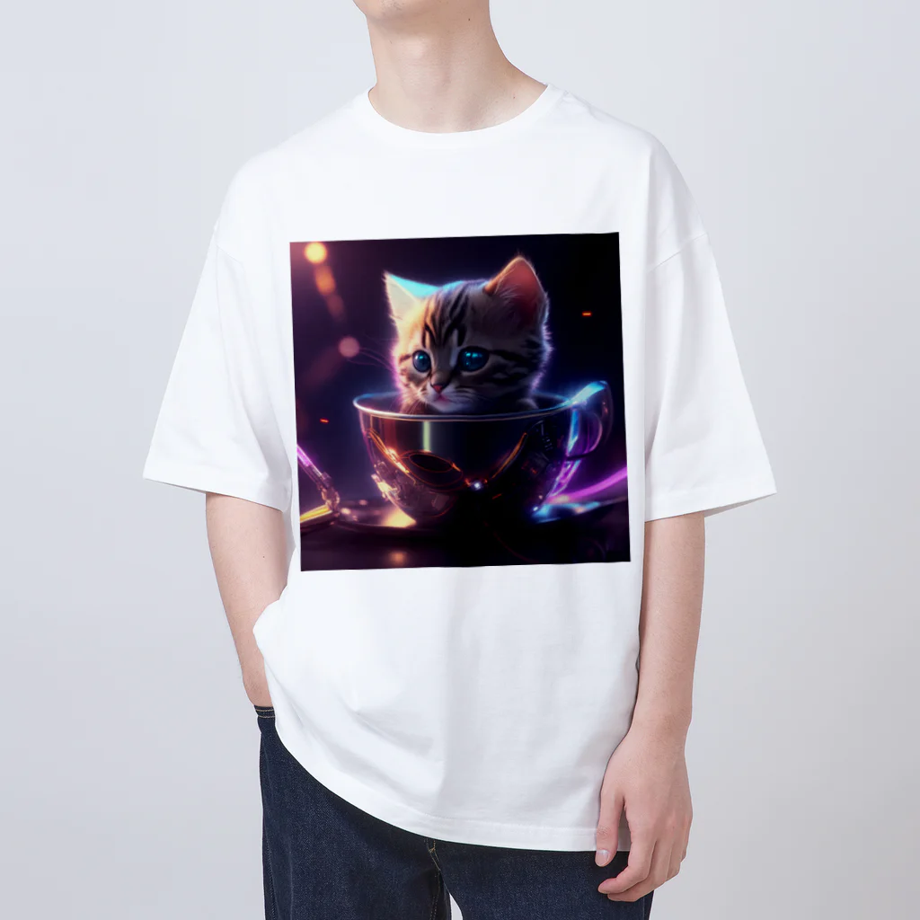 aianimalartyamaのサイバー猫a Oversized T-Shirt