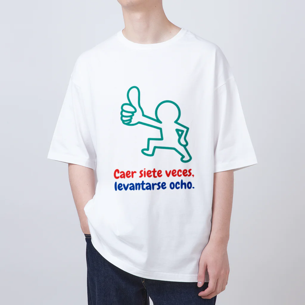 Nice Japanese words? !のCaer siete veces, levantarse ocho オーバーサイズTシャツ