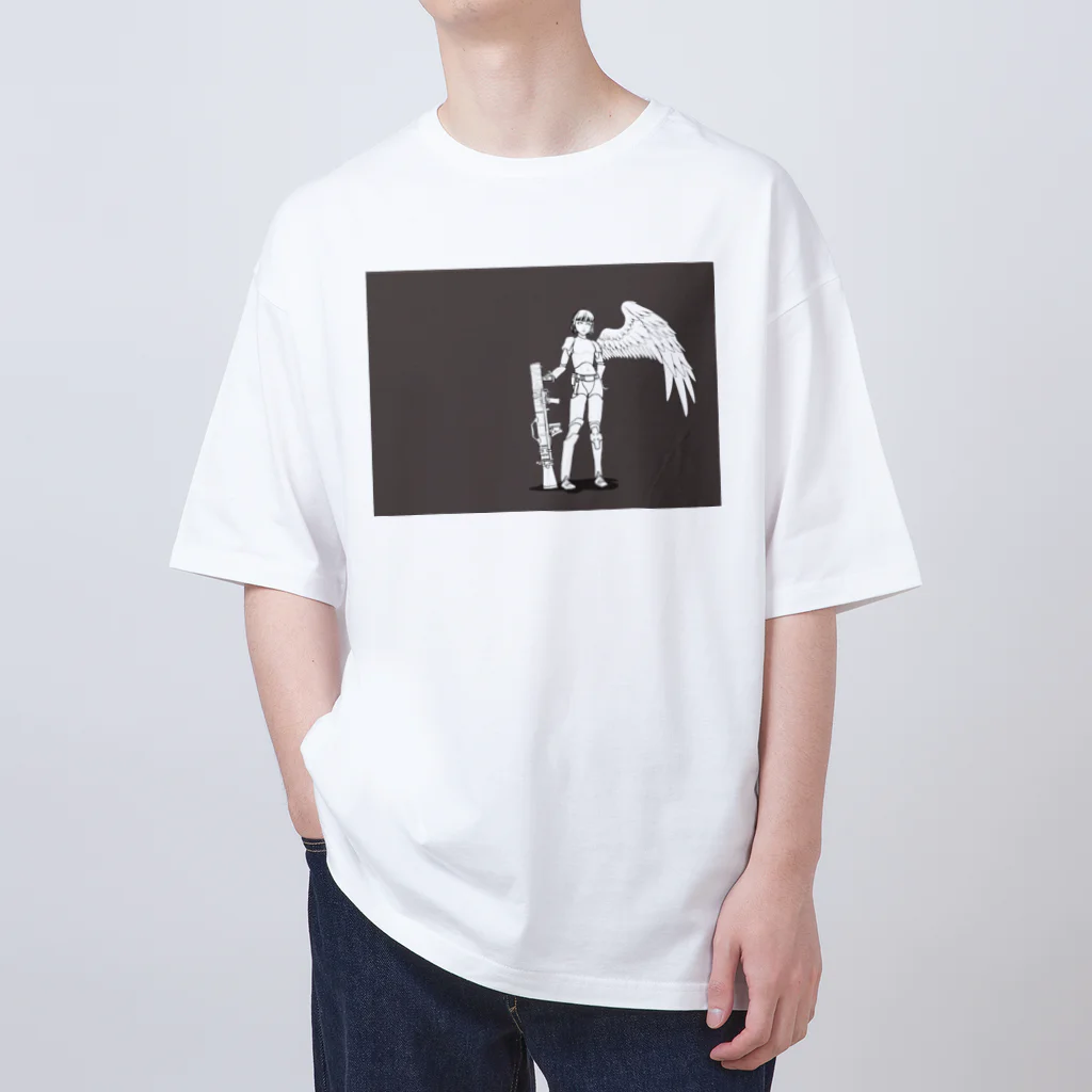 受付係みっちーの片翼のロケラン文字なし Oversized T-Shirt