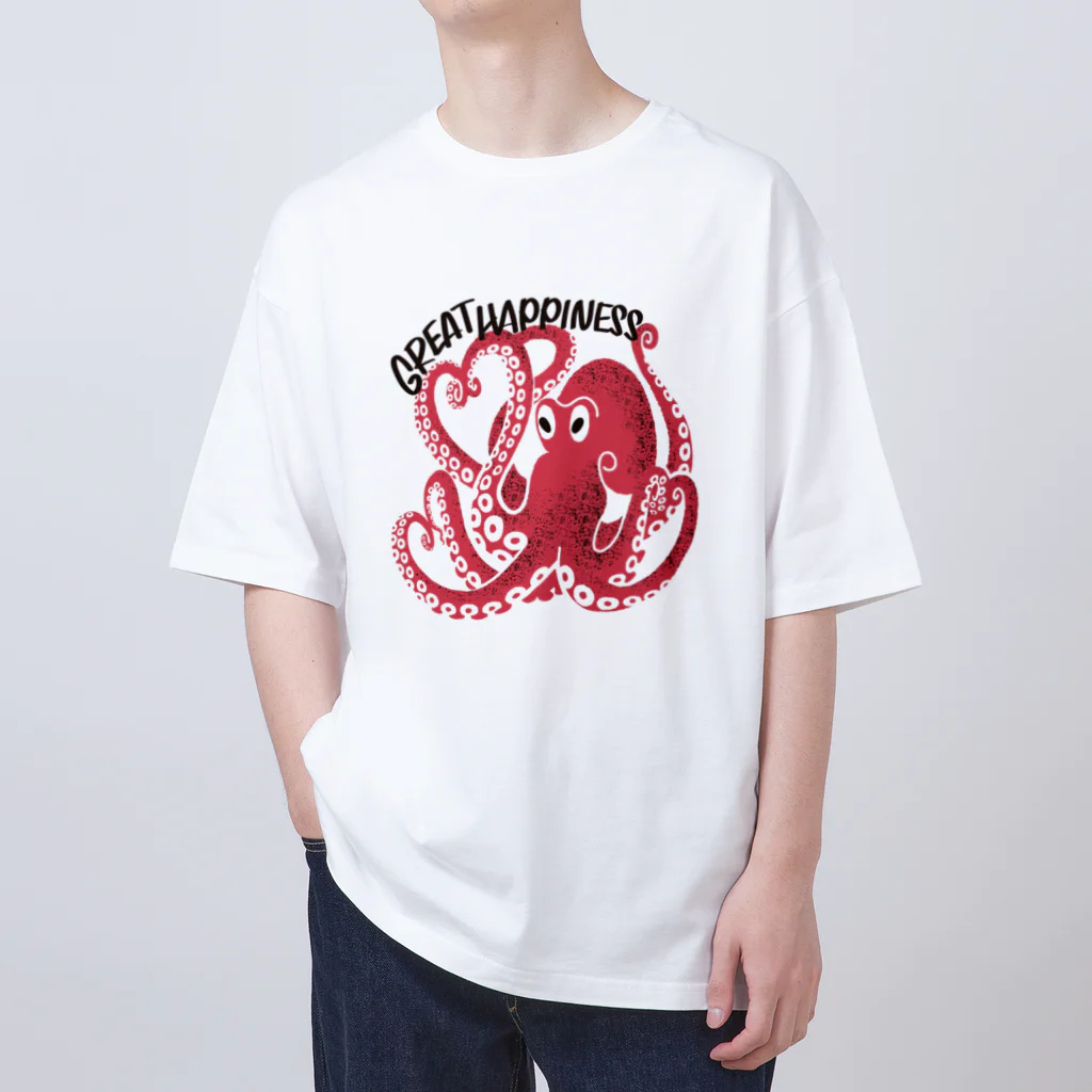 necodake 支店のGREAT HAPPINESS Oversized T-Shirt