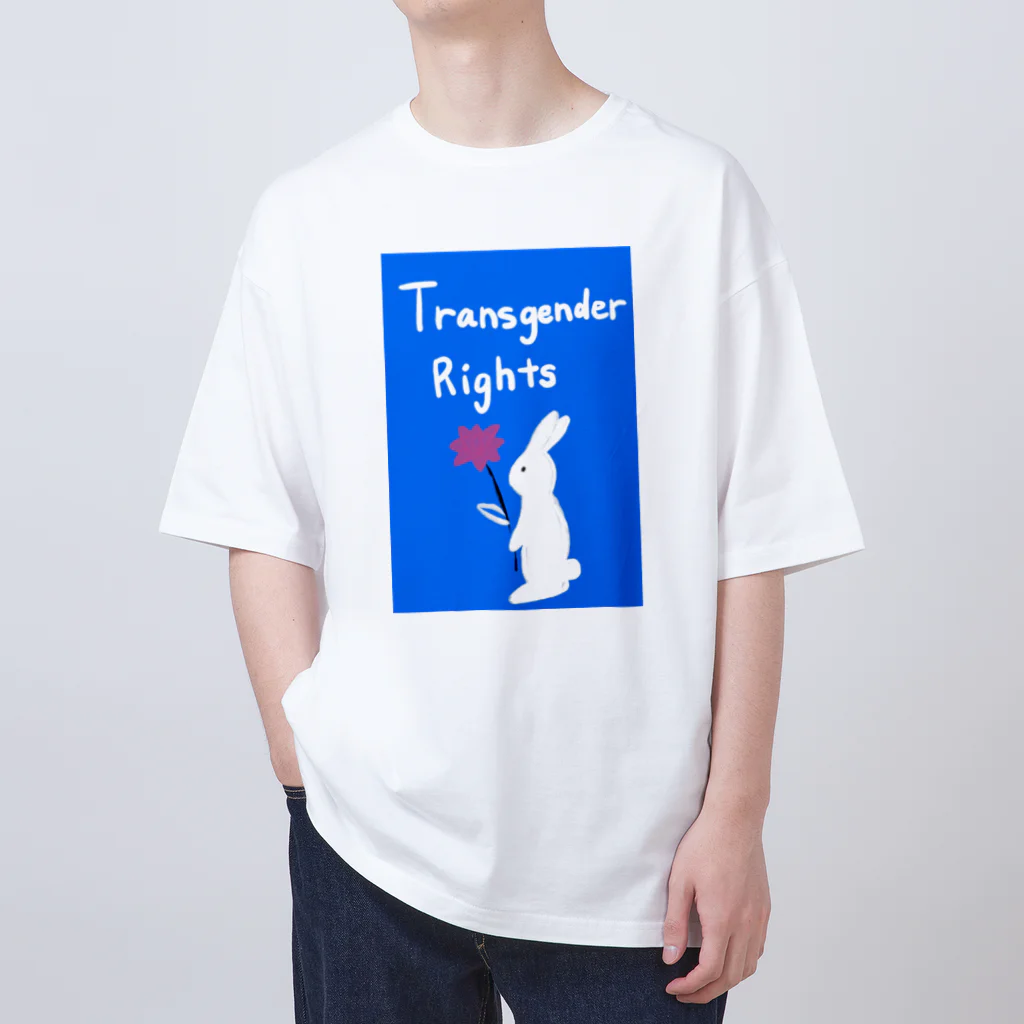 zimei-diary のTransgender Rights Rabbit  Oversized T-Shirt