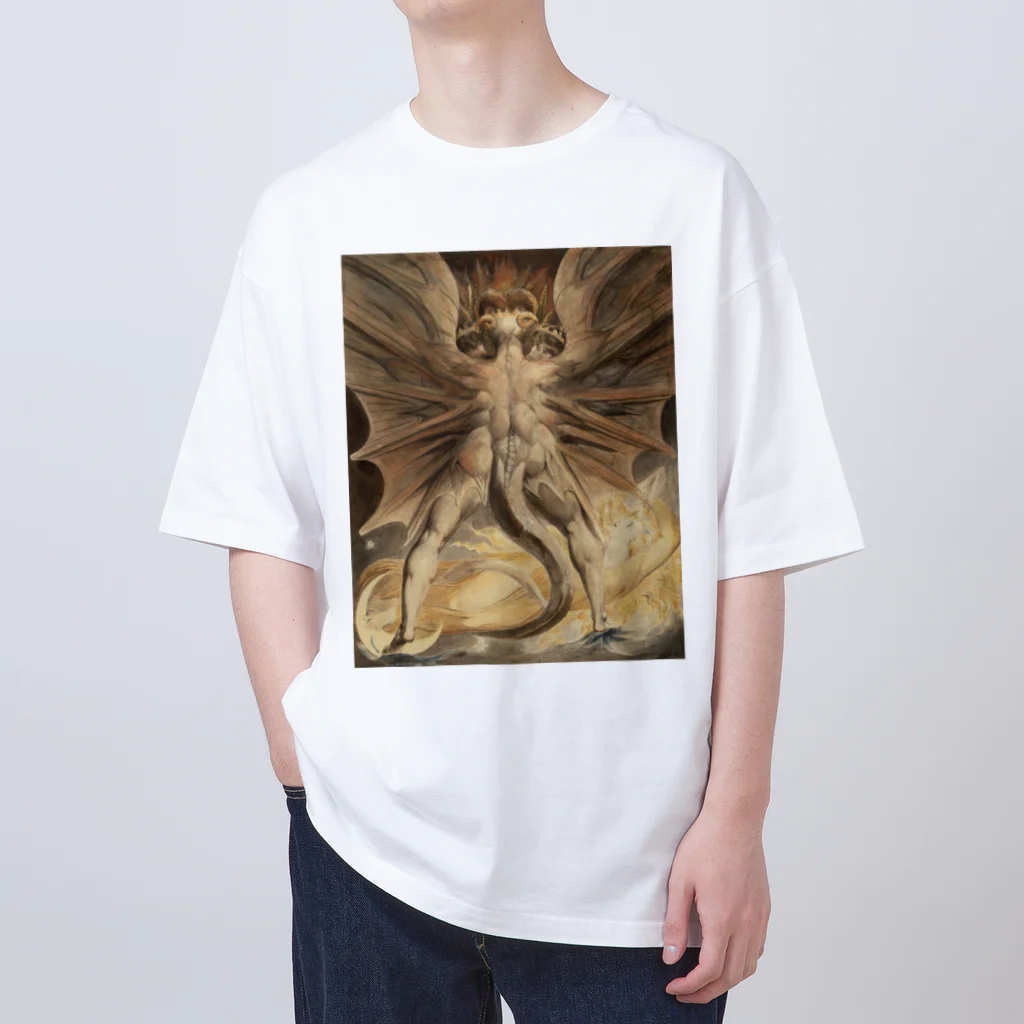 世界美術商店の巨大な赤い龍と太陽を着た女 / Great Red Dragon and the Woman Clothed with the Sun Oversized T-Shirt