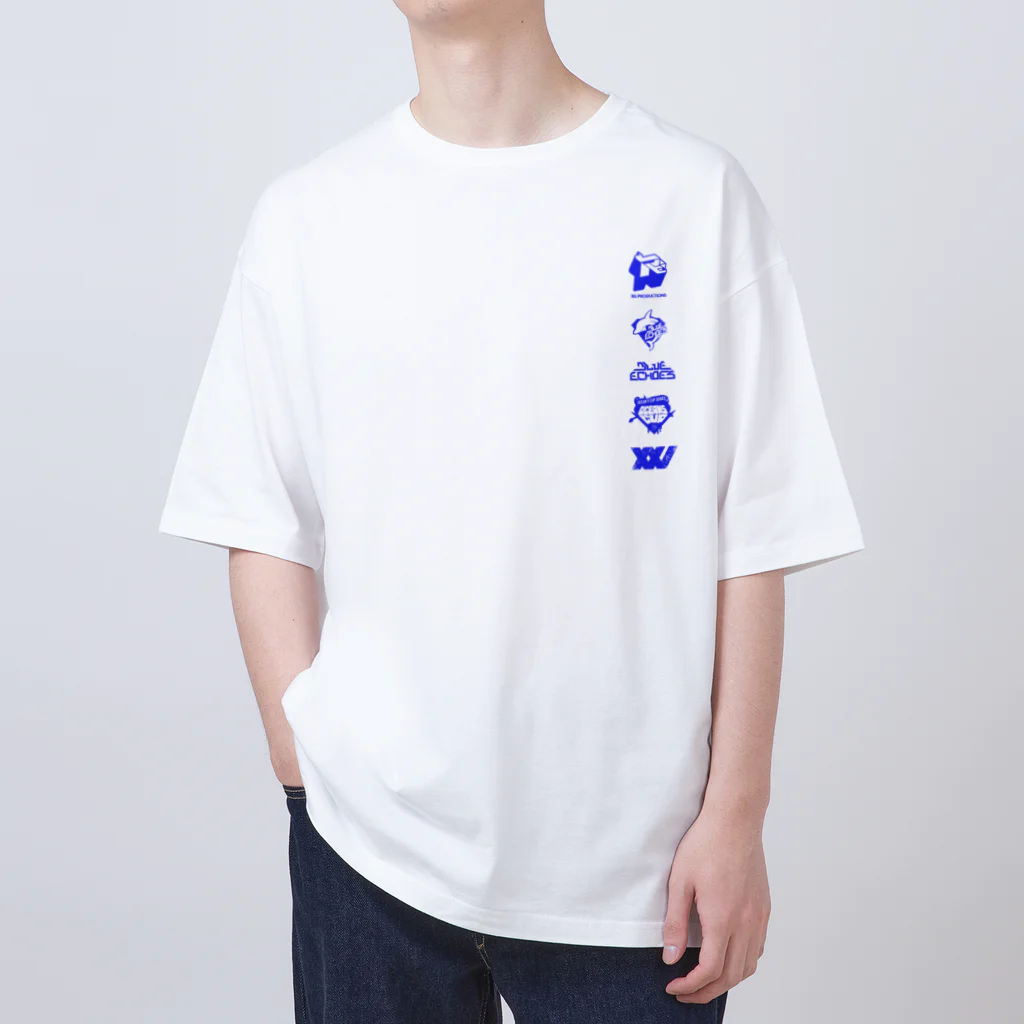 熊谷ゆ〜ほ_デザイングッズのRE:PRODUCTIONS LOGOs BLUE オーバーサイズTシャツ