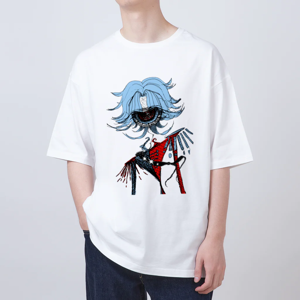 RANGANMARUの単眼くん♡水色ウルフの王子様 Oversized T-Shirt