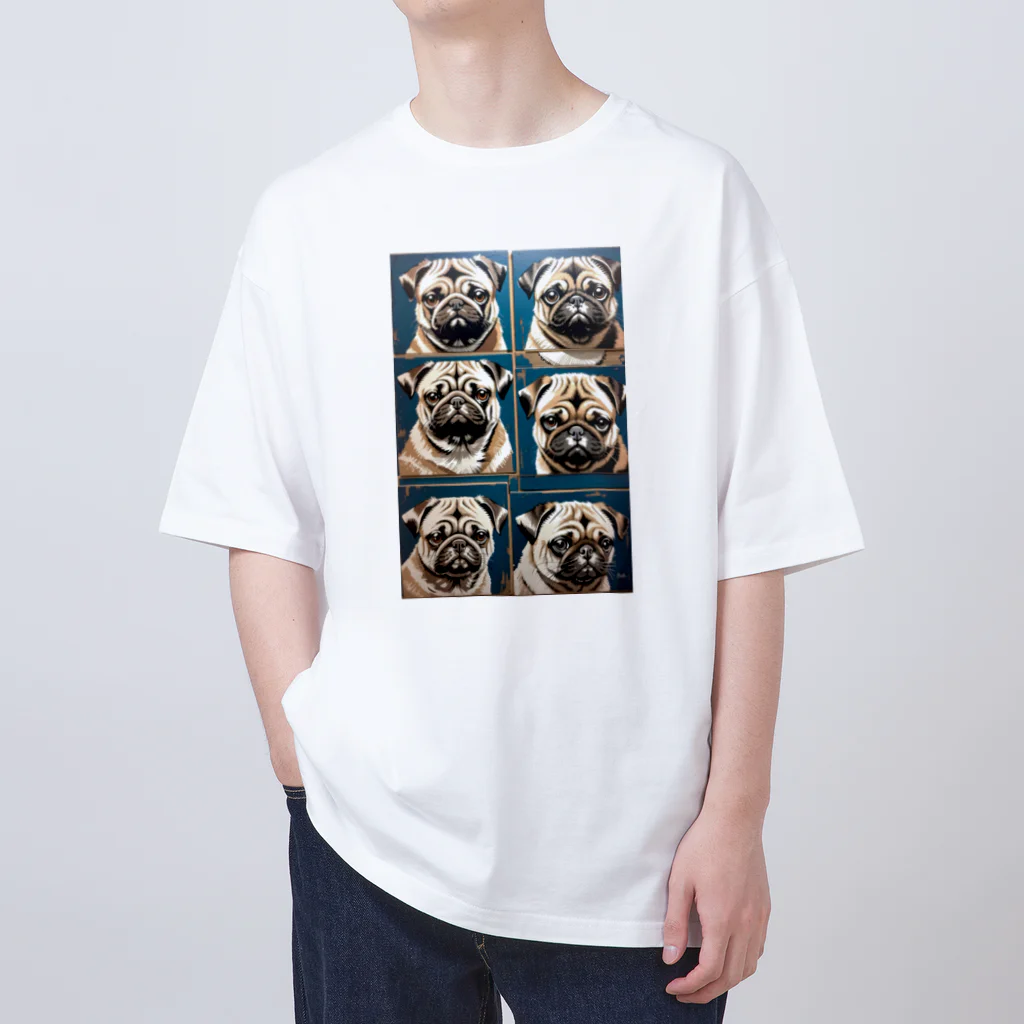 TakashiSのThe Pug Spectrum Oversized T-Shirt