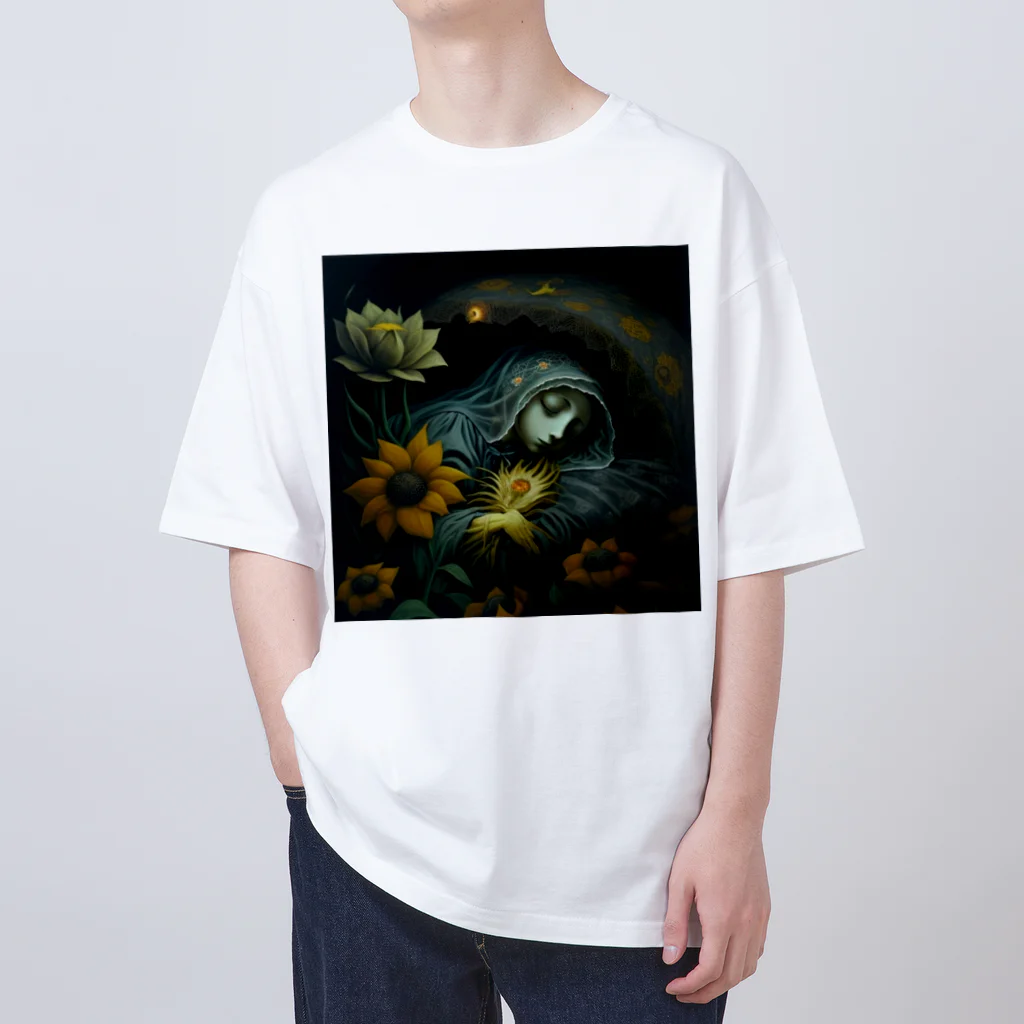 LunaNocturneの花の美しさと少女の儚さが、幻想的な世界を彩る。 オーバーサイズTシャツ