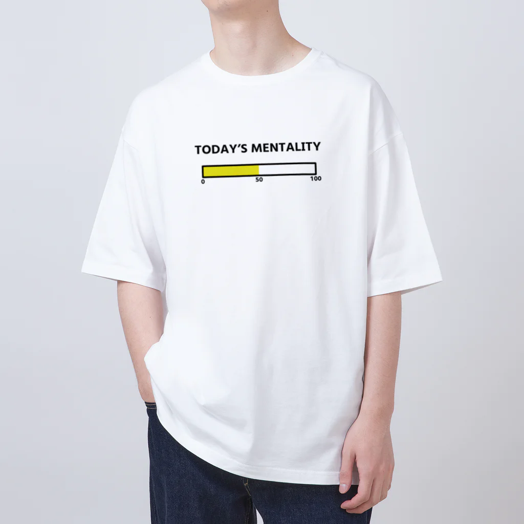 555DesignWorksの本日の精神状態はこちらです(50%) Oversized T-Shirt