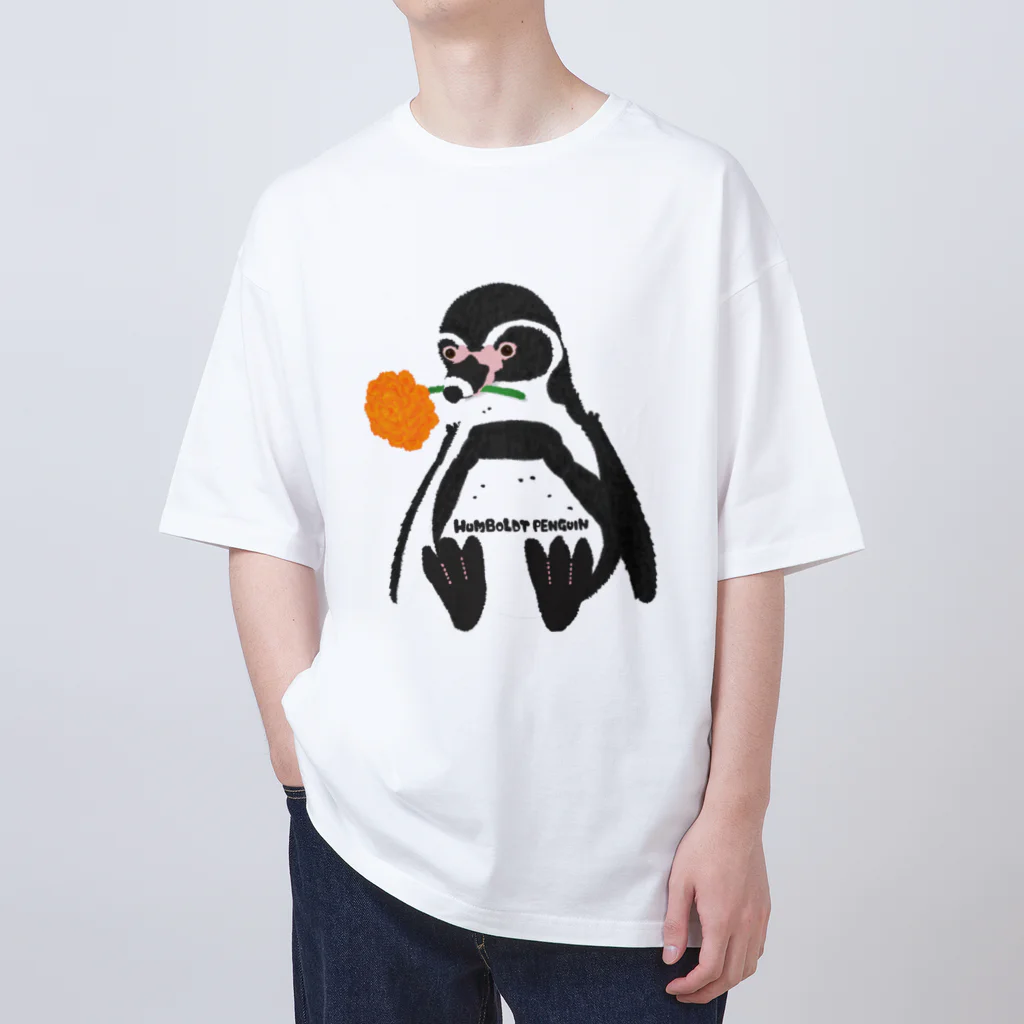 nagisa-ya(なぎさや) ペンギン雑貨のフンボルトペンギンのぬいぐるみ オーバーサイズTシャツ