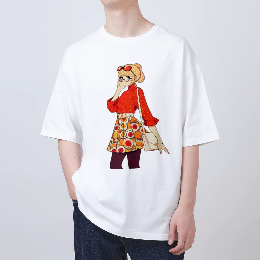 桜音ことこ企画の赤いスウィター Oversized T-Shirt