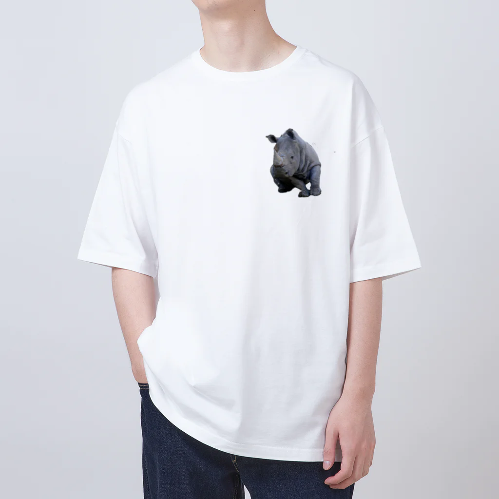 ueko0129のお座りするサイ Oversized T-Shirt