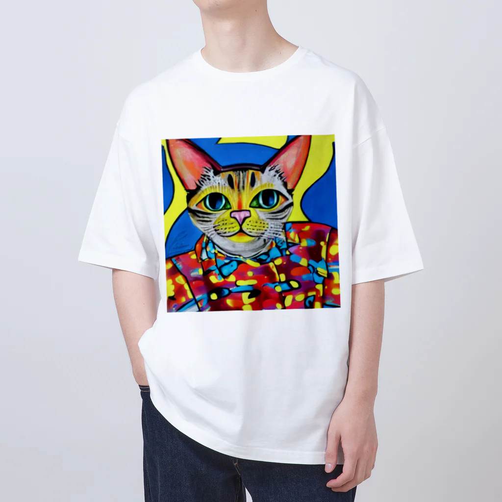 miehayashi1984のファンキーcat Oversized T-Shirt