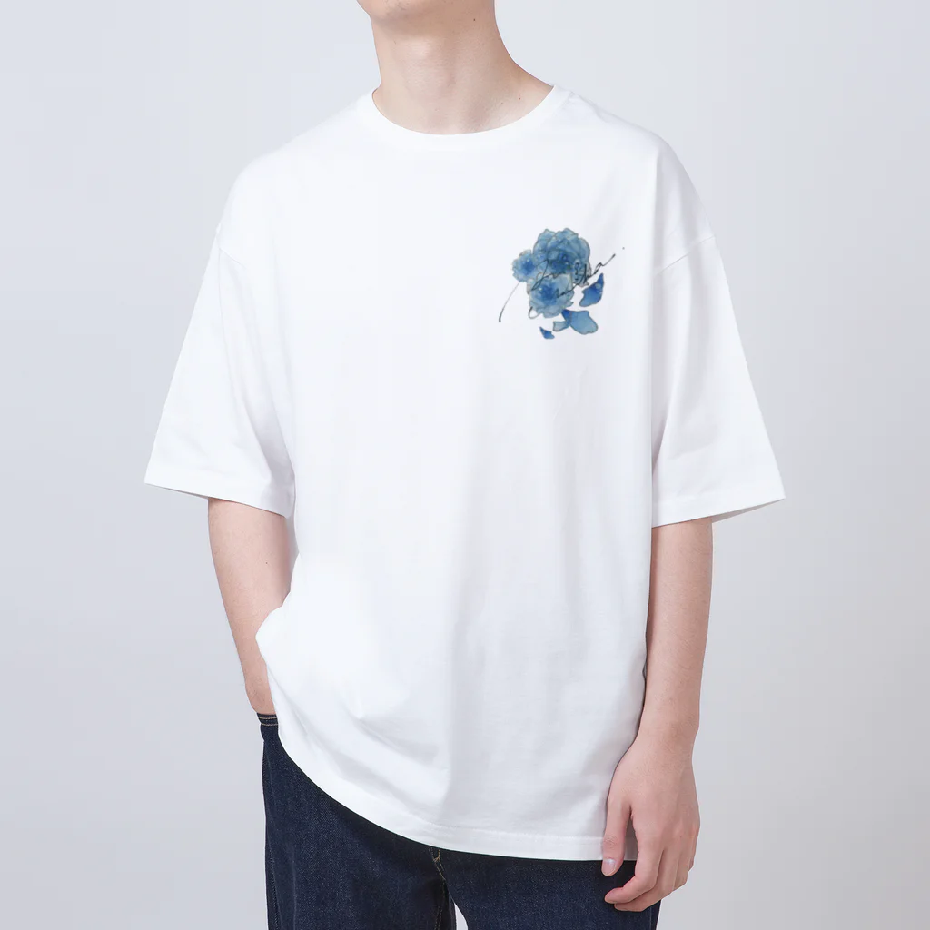 雨宮 海花の青薔薇 オーバーサイズTシャツ