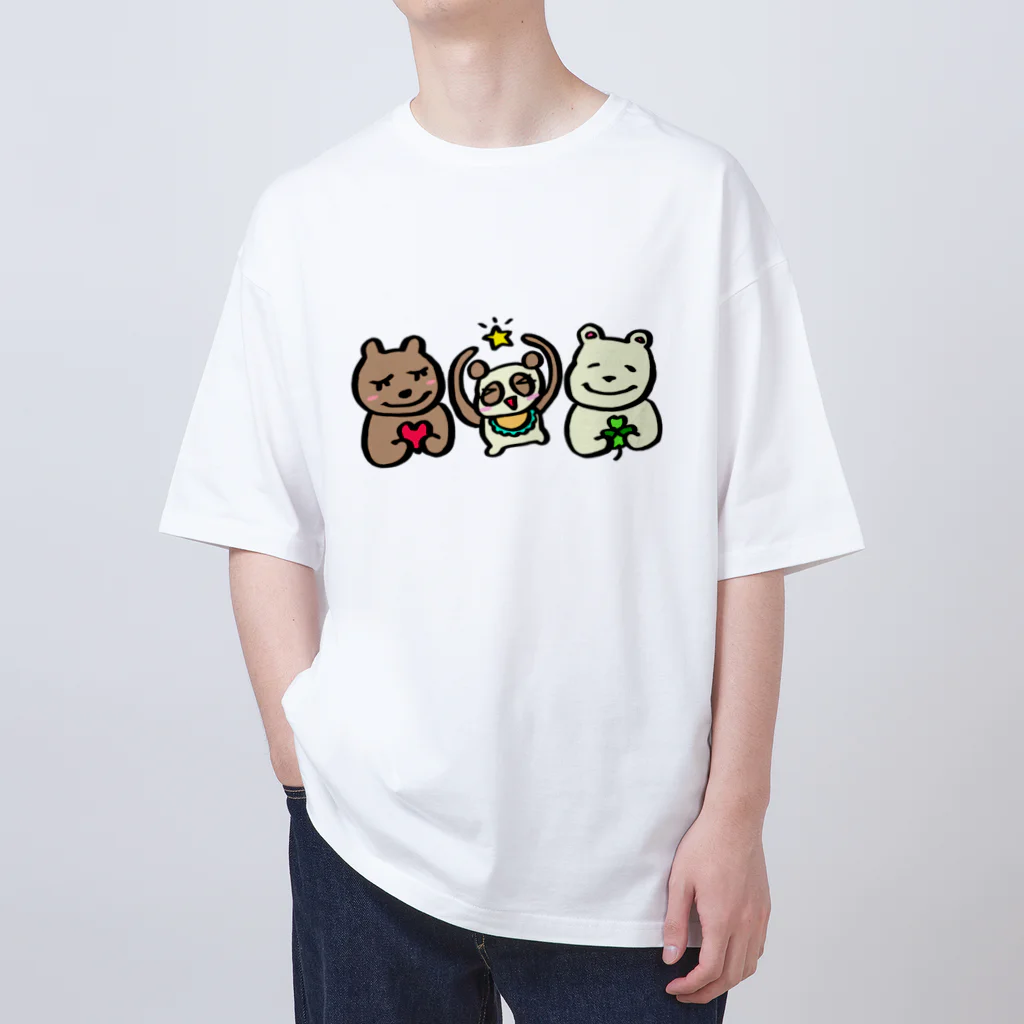 もののけCo.のくまくまファミリー オーバーサイズTシャツ