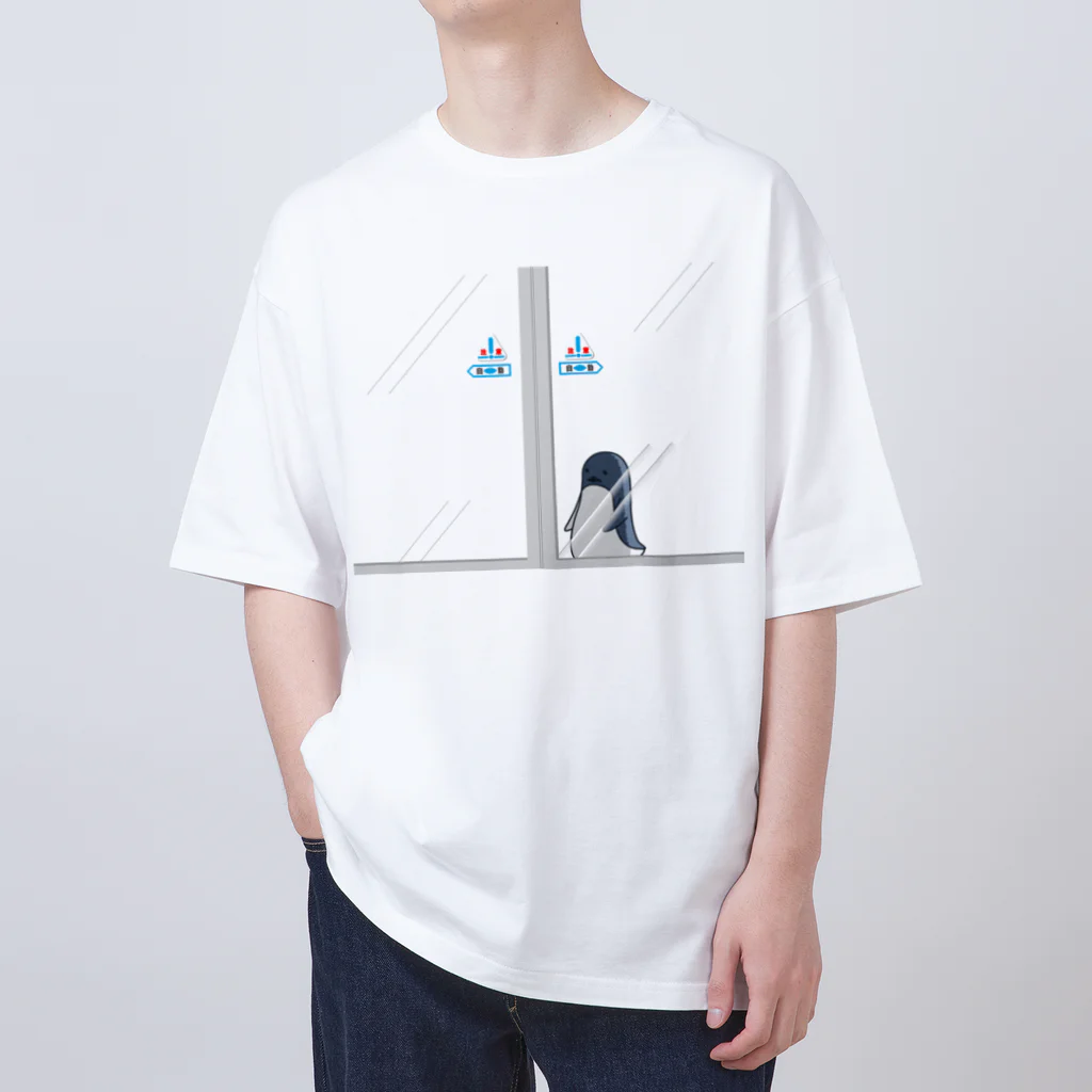 こへだの自動扉があかないペンギン Oversized T-Shirt