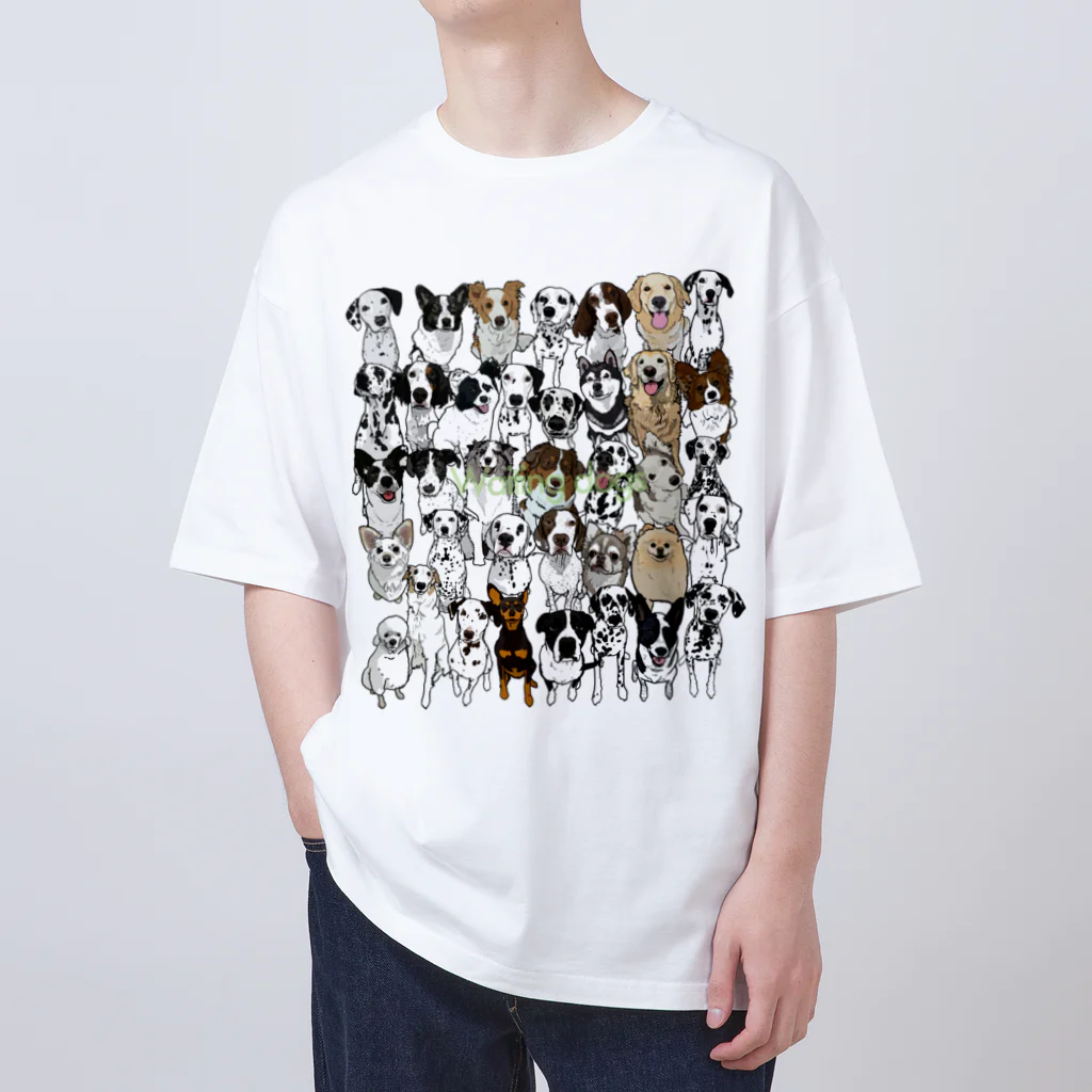 lily_dalmatianのWaiting dogs  オーバーサイズTシャツ