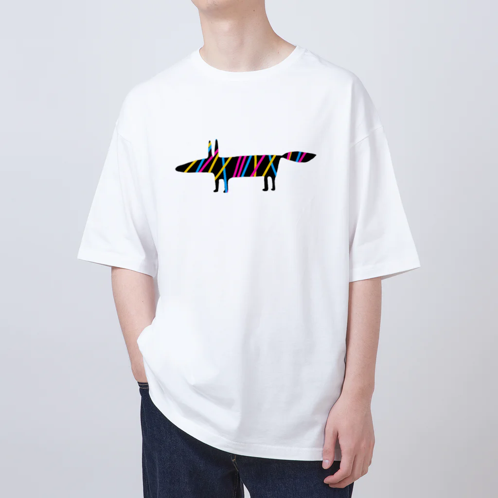 【KOTCH】 Tシャツショップのフォックス　カラフル Oversized T-Shirt