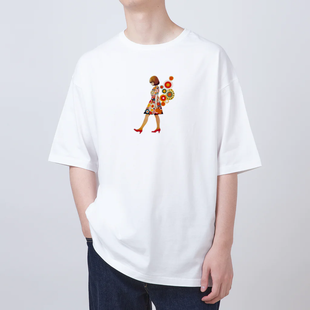 桜音ことこ企画のドット柄のミニ Oversized T-Shirt