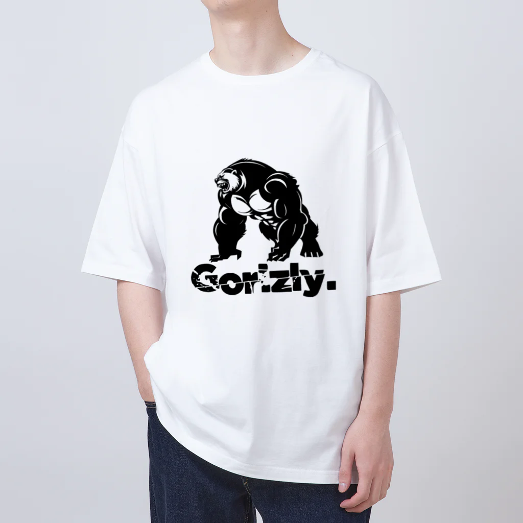 Gorizly OfficialのGorizly_ロゴ Big #001(White) オーバーサイズTシャツ