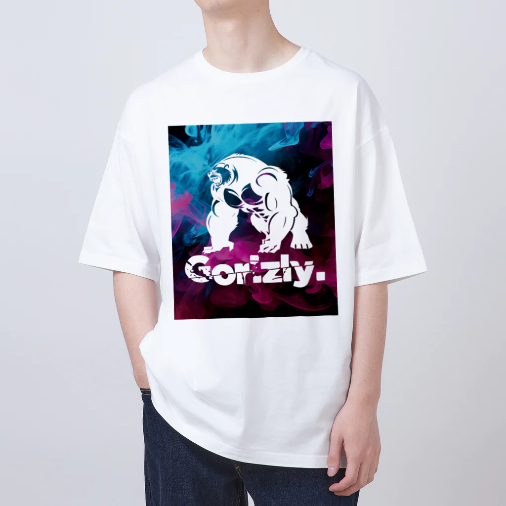 Gorizly OfficialのGorizly_ロゴ #002(White) オーバーサイズTシャツ