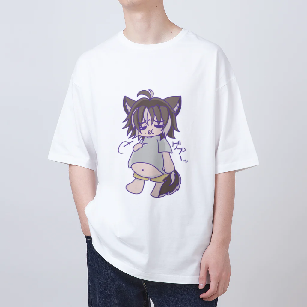 狗牙 啼🦴🐾🦴のたべすぎなっさんSD オーバーサイズTシャツ