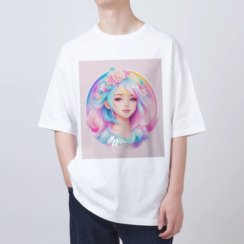 でぃーぷのPASTEL COLOURS GIRL Oversized T-Shirt