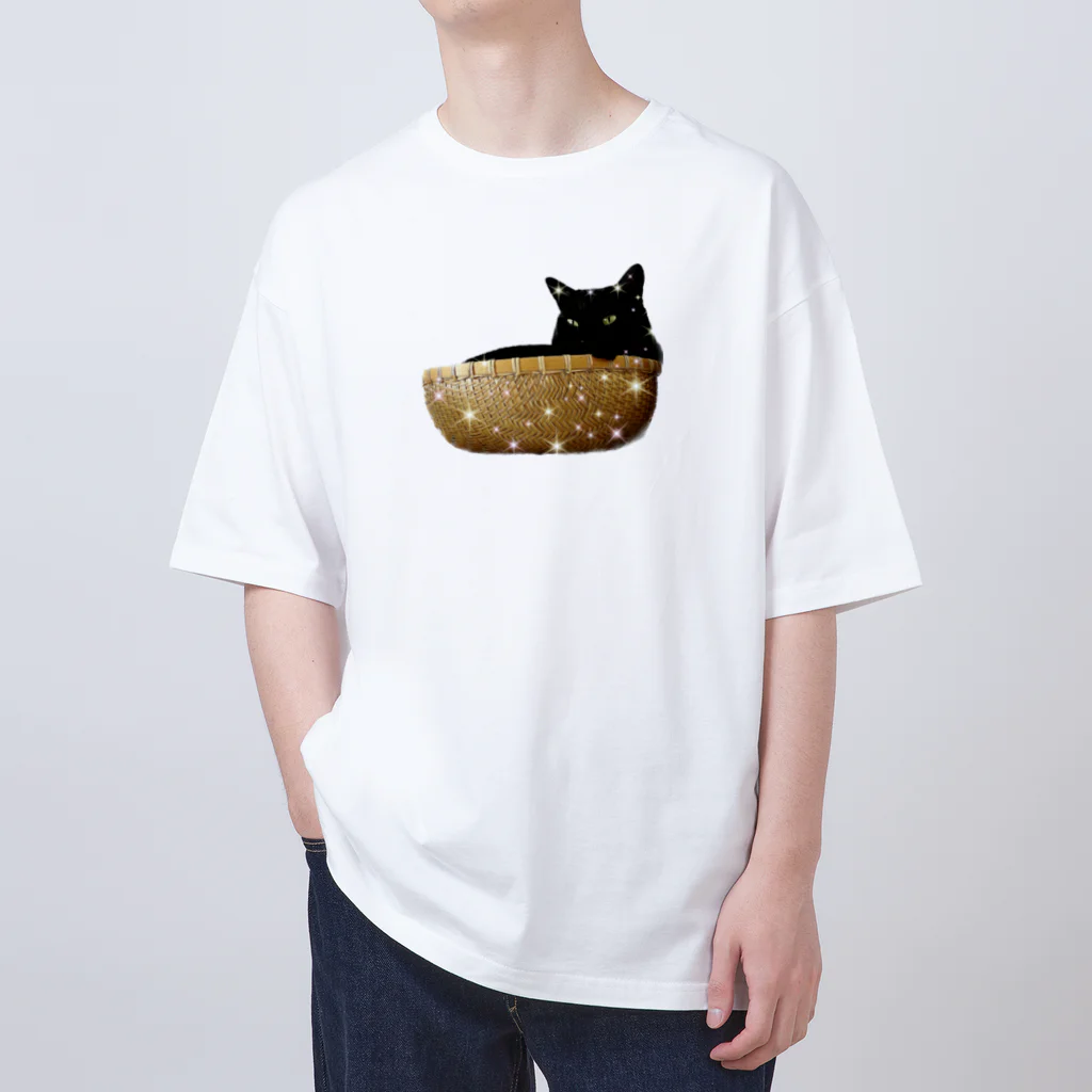 MKPoppp! shopのカゴの中の猫🐈‍⬛ Oversized T-Shirt