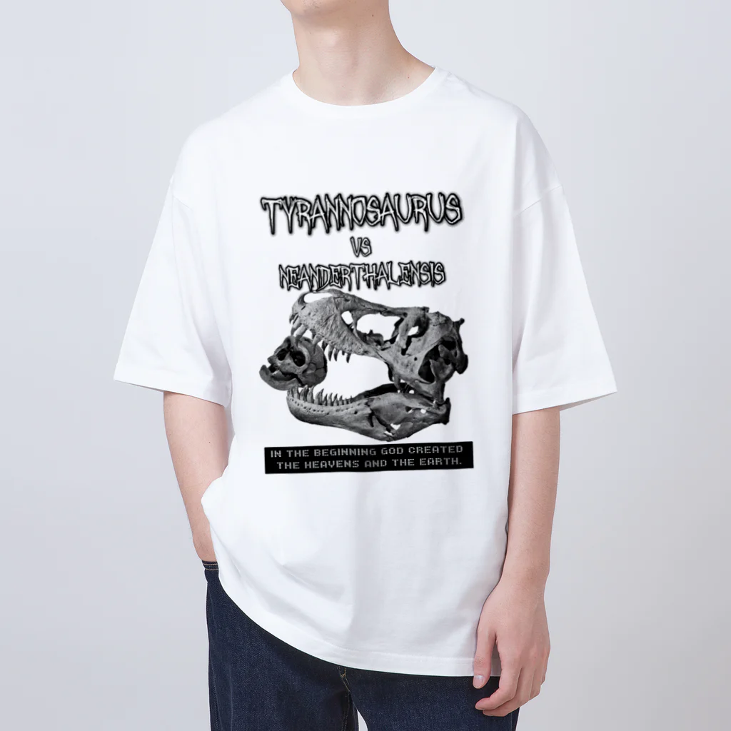 🌙12moonMonsterZ🌙のティラノサウルスvsネアンデルターレンシス Oversized T-Shirt