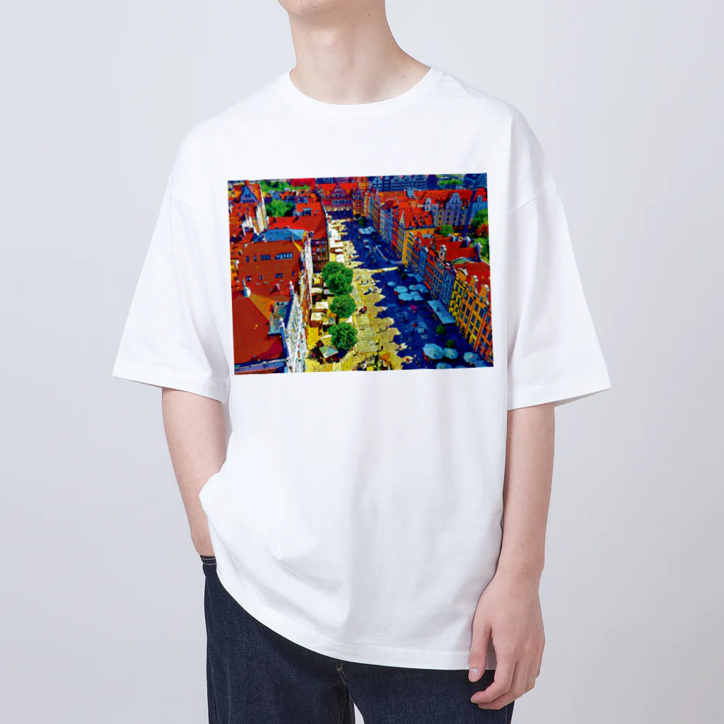 GALLERY misutawoのポーランド グダンスクのドゥーギ広場 Oversized T-Shirt