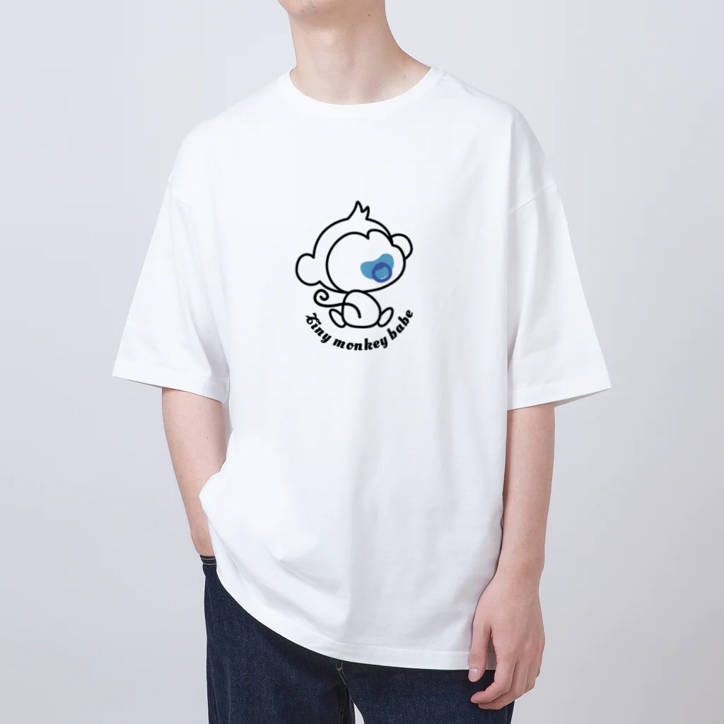 Tiny monkey babeのTiny monkey babe 黒 Oversized T-Shirt