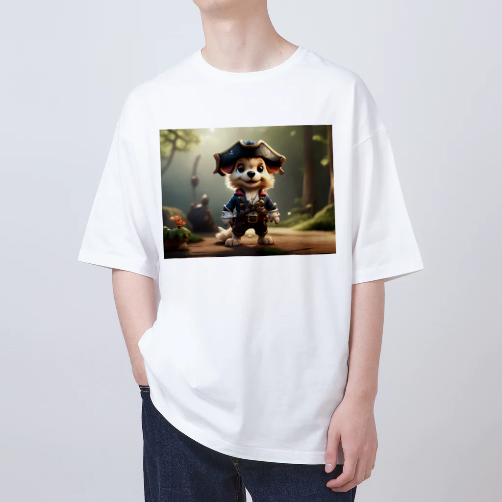 🔥AI art shop🔥の海賊の子犬 オーバーサイズTシャツ