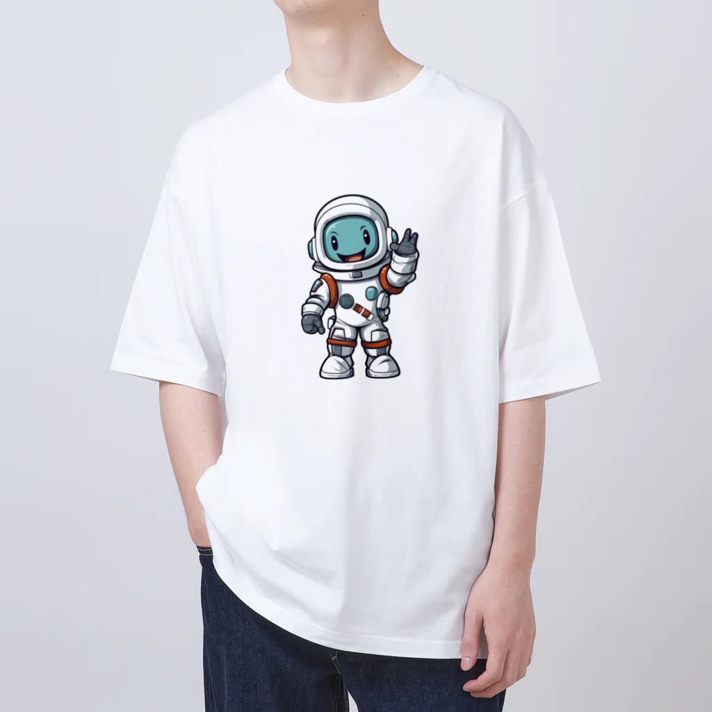 Vasetti_pressの手を振る宇宙飛行士 Oversized T-Shirt