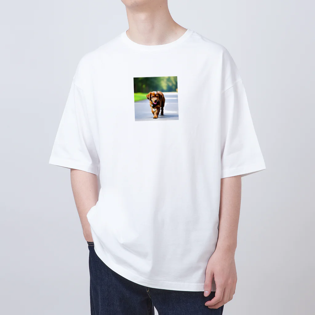 waka0129の茶色の犬 Oversized T-Shirt