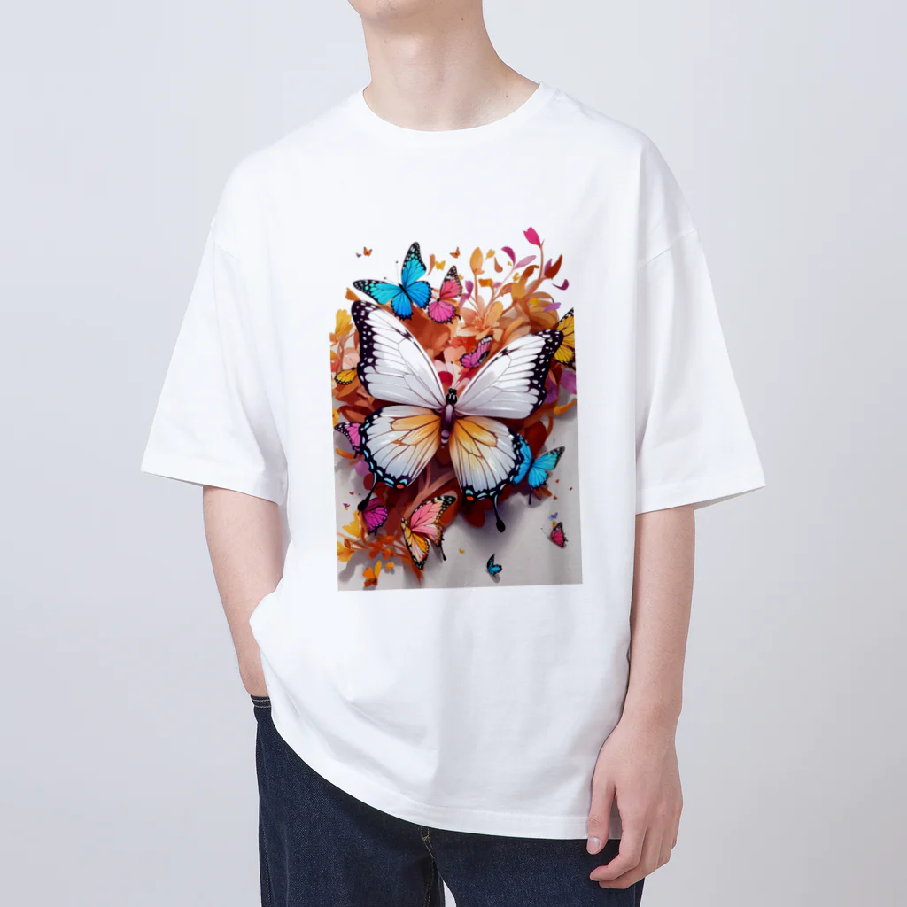 ちょもらんまのColorful butterflies オーバーサイズTシャツ