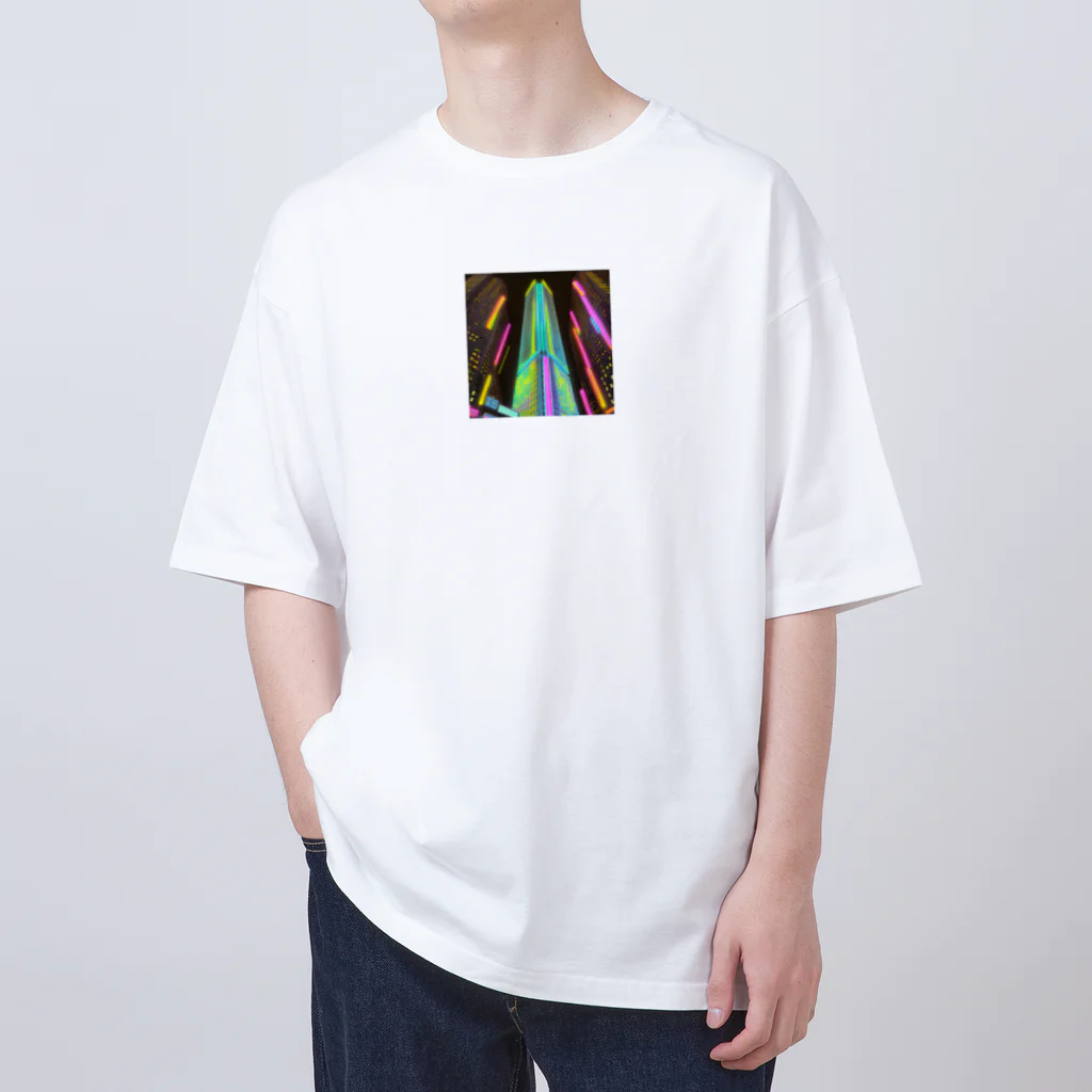 Y&Mの空に輝く星たちのように美しく光り輝くシティー Oversized T-Shirt