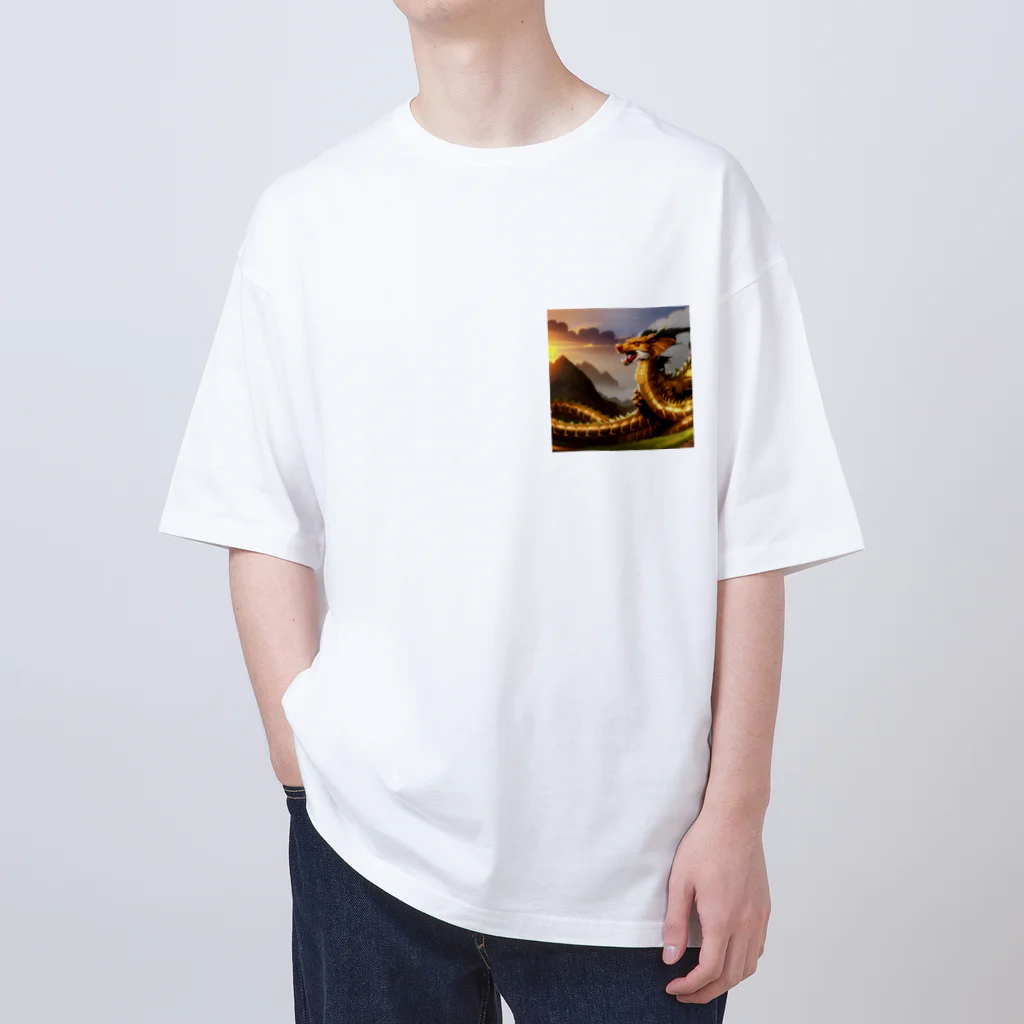 可愛いトレジャーの金色の龍蛇 Oversized T-Shirt