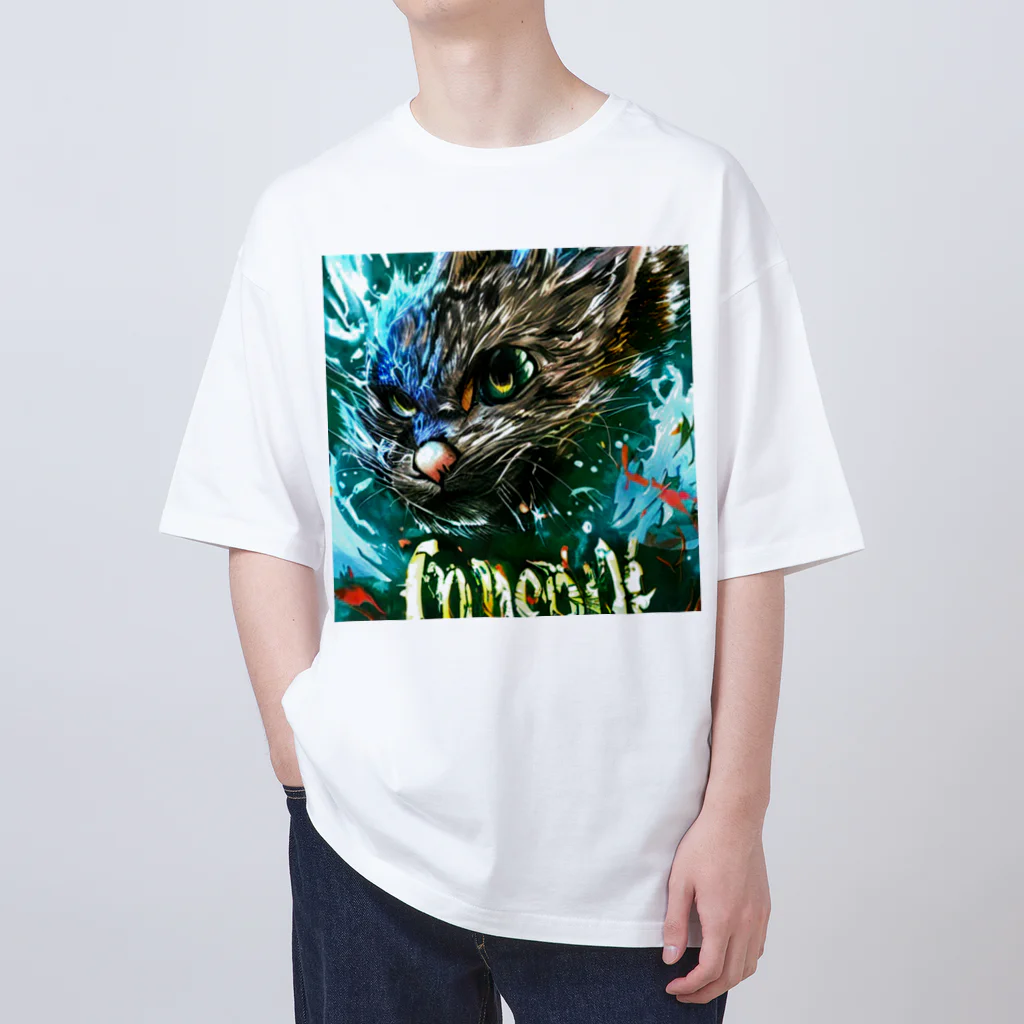 TOSHI-NUTSのCOOLcat Oversized T-Shirt