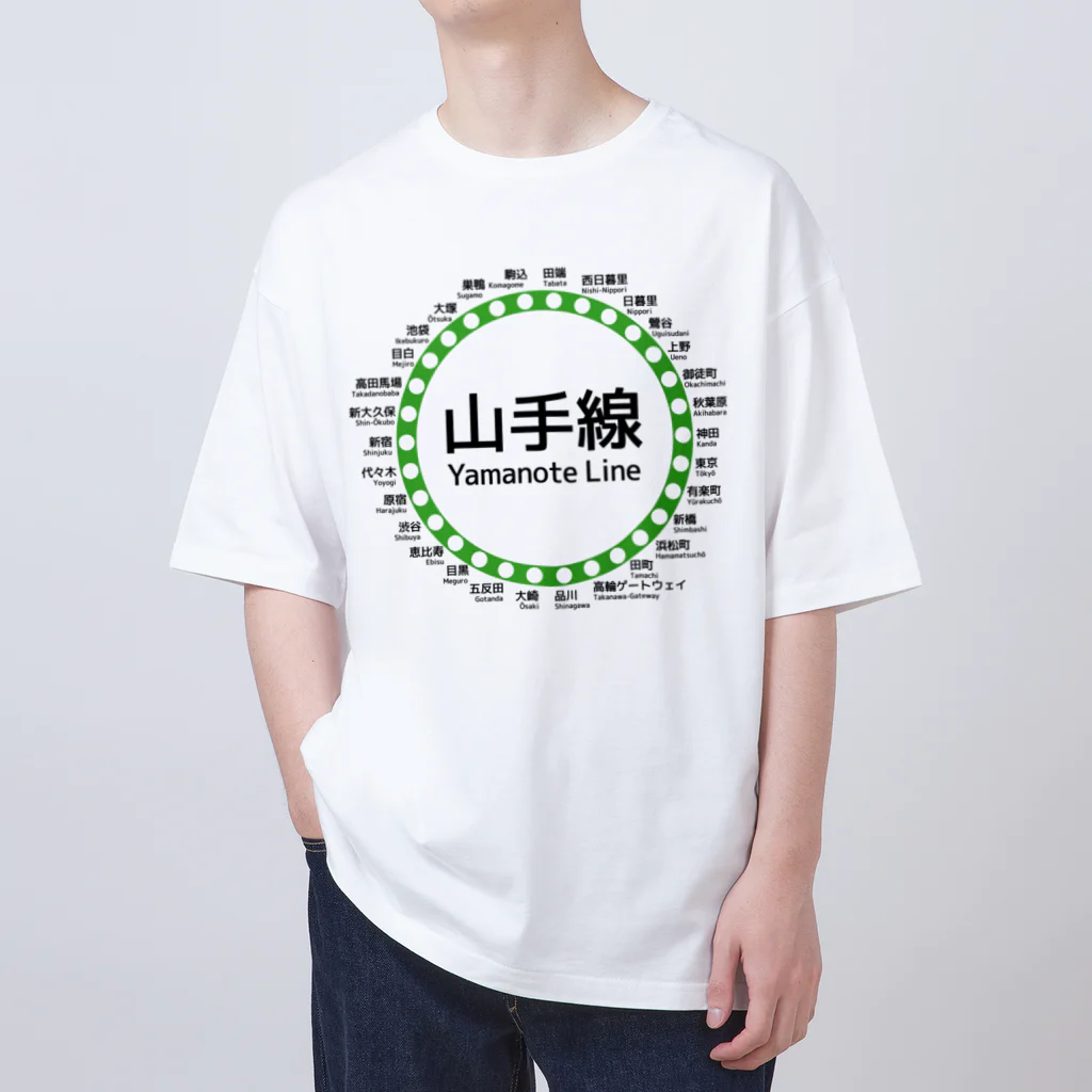 DRIPPEDのJR山手線路線図 Oversized T-Shirt