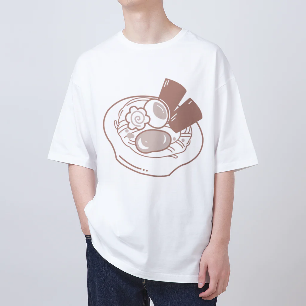 味玉なると🥚🍥Ajitama Narutoのおいしいラーメン オーバーサイズTシャツ