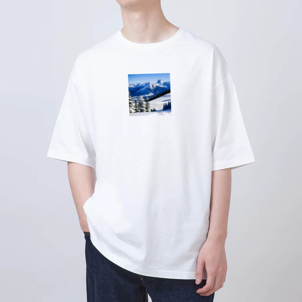 おしゃれイラストグッズ販売所の〜雪国〜 Oversized T-Shirt