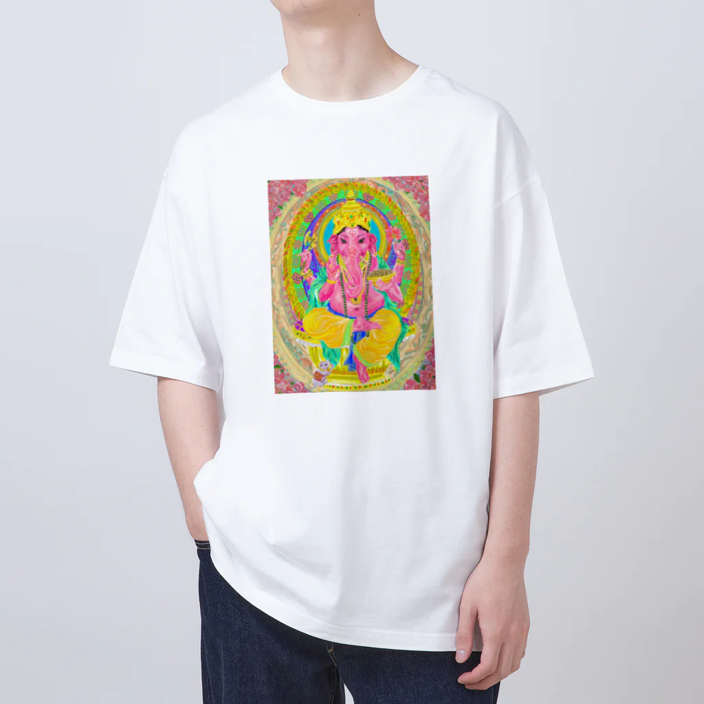 honhon180のピンクガネーシャ Oversized T-Shirt