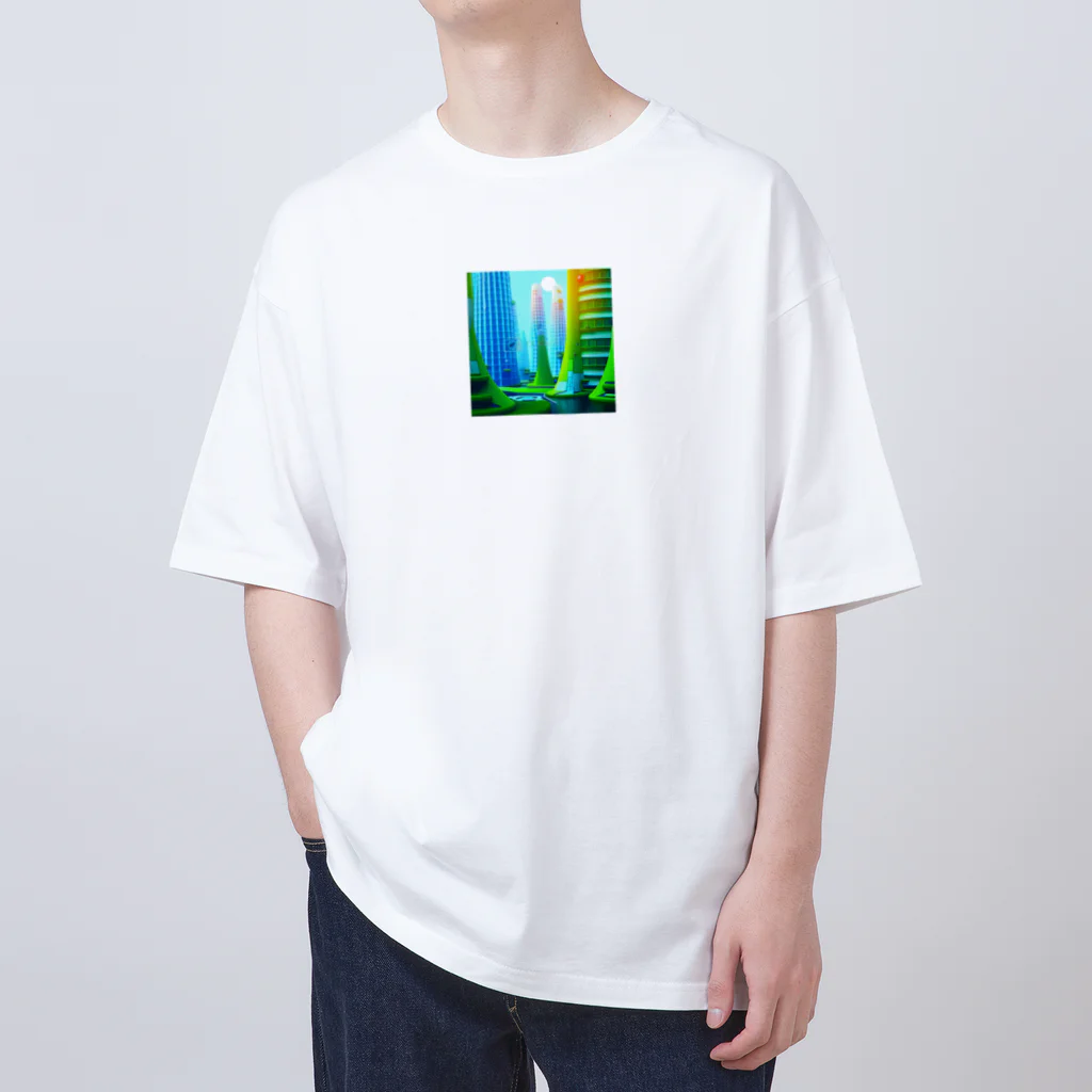 やさぐれメタルの未来都市TANTAN オーバーサイズTシャツ