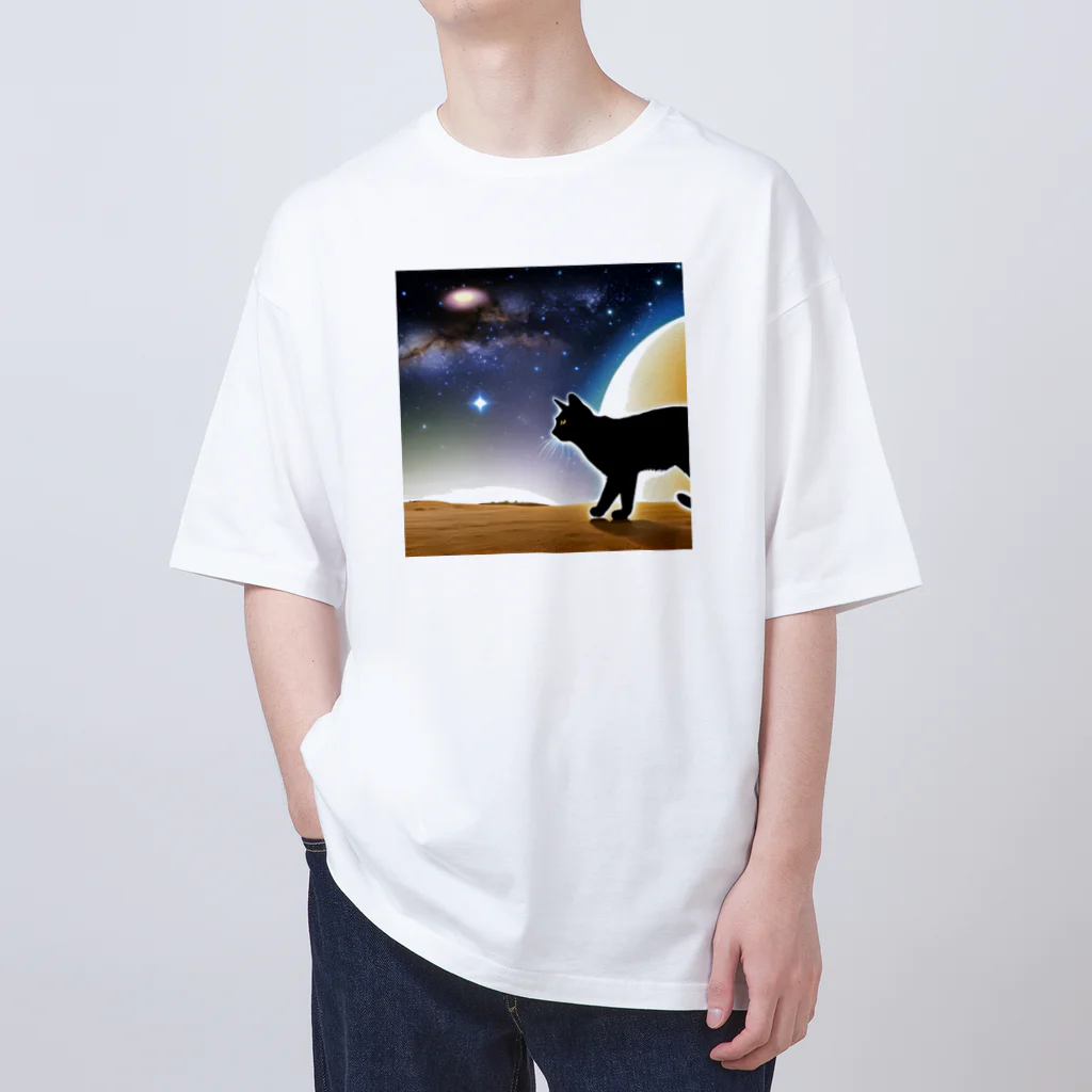 genki-cyatoの火星猫 オーバーサイズTシャツ