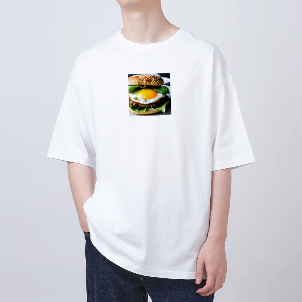 チワワ愛好家ショップの半熟とろけるハンバーグ チーズ愛好家の夢！ オーバーサイズTシャツ