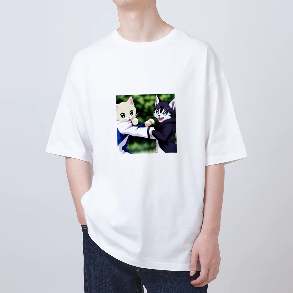 Haniwanの殴り愛猫 Oversized T-Shirt