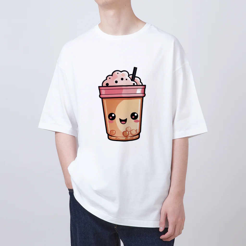 Vasetti_pressのタピオカミルクティー Oversized T-Shirt