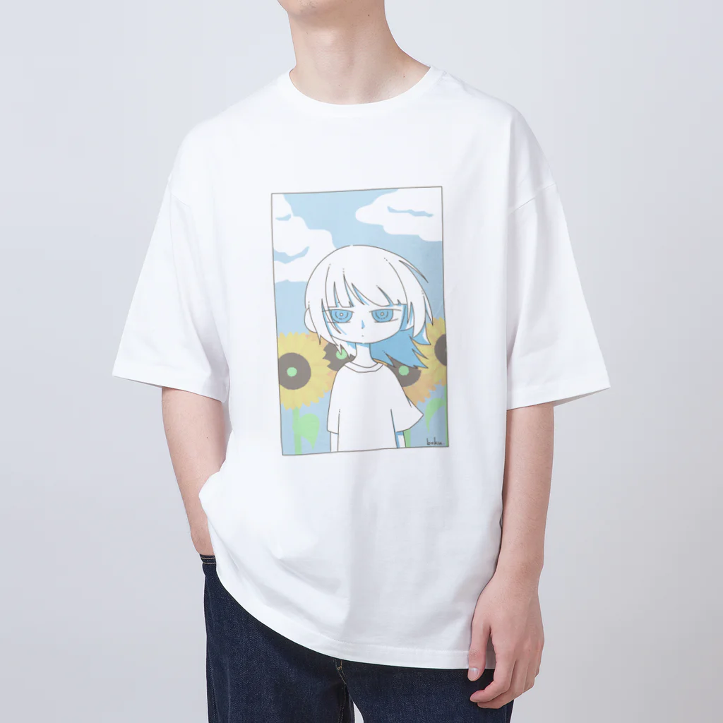 Breezeの青空と向日葵と オーバーサイズTシャツ