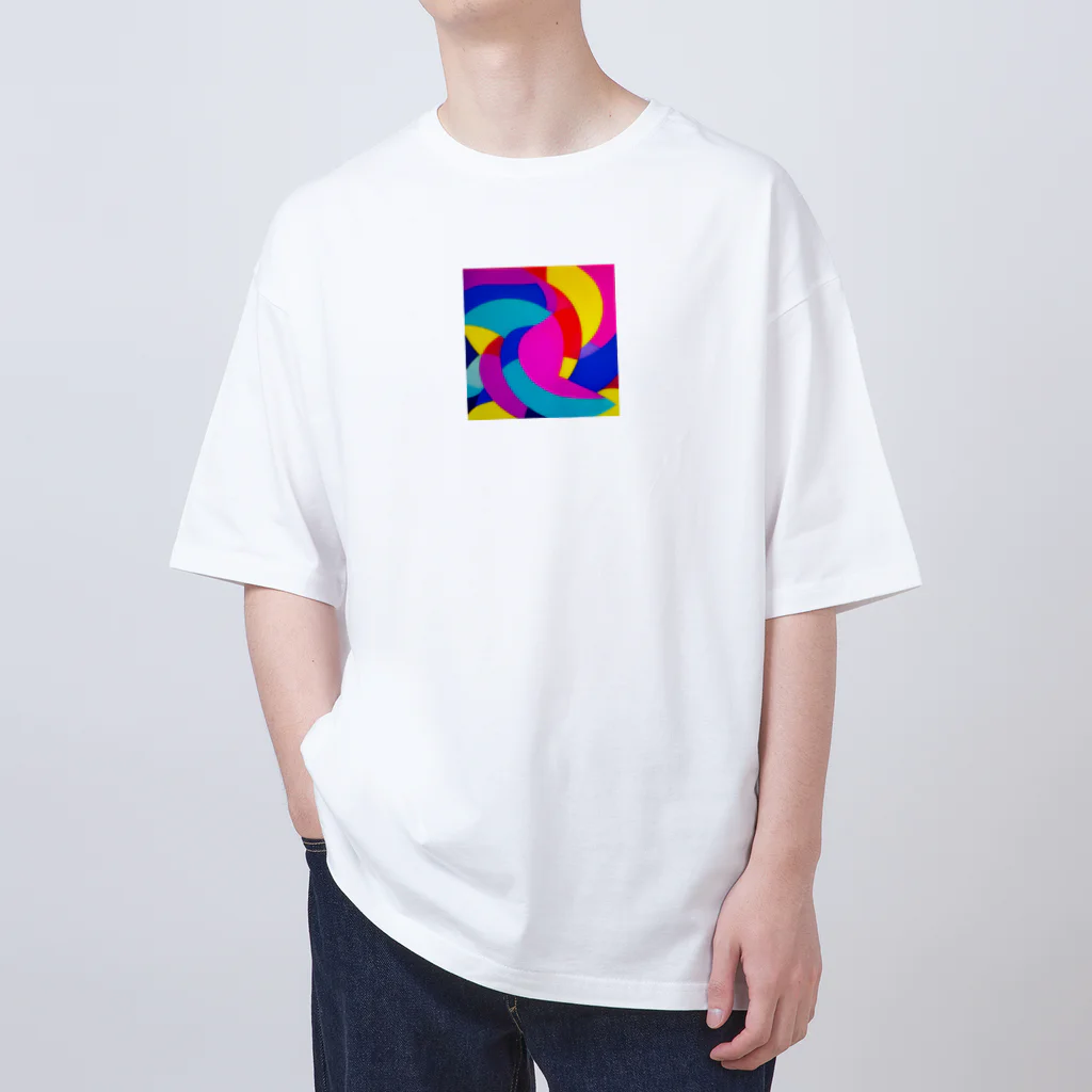 おしゃれなシティグッズの色鮮やかおしゃれアート Oversized T-Shirt